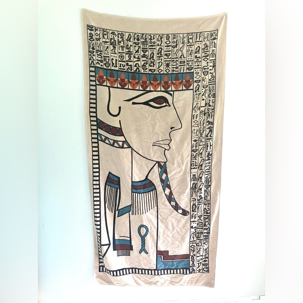 Vintage 70’s Egyptian terry cloth beach bath towel